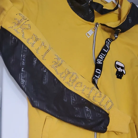 Karl Lagerfeld Yellow and Black Hoodie - Picture 5 of 5